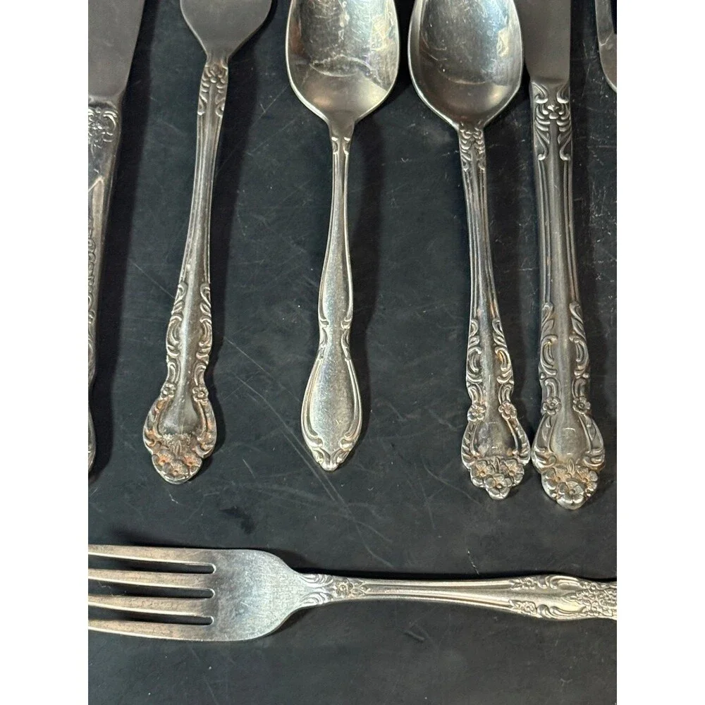 Mixed Stainless Steel Flatware Lot Vintage Replacement Spoons Forks Knives